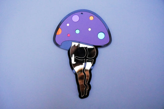 Purple Mushroom Lady Ornament
