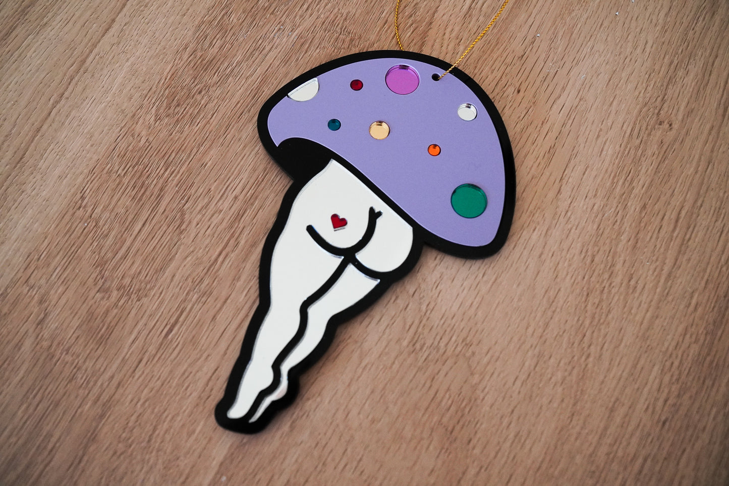 Purple Mushroom Lady Ornament