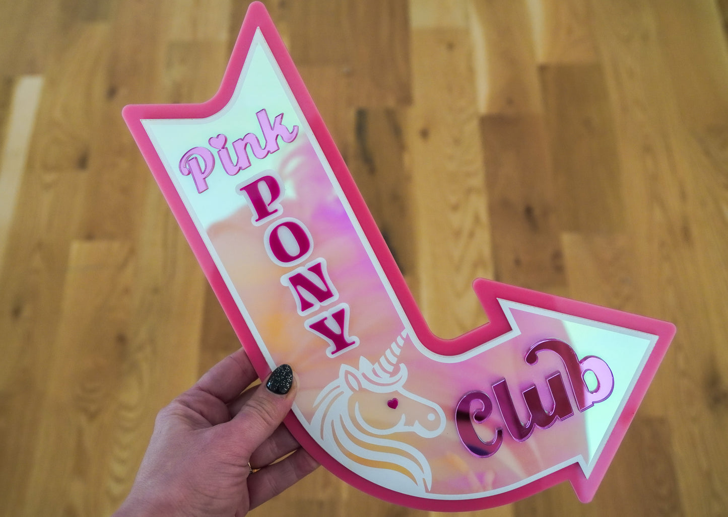 Pink Pony Club Sign