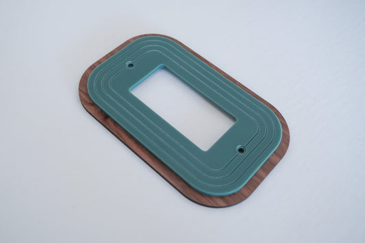 Sage Green and Wood switch plate