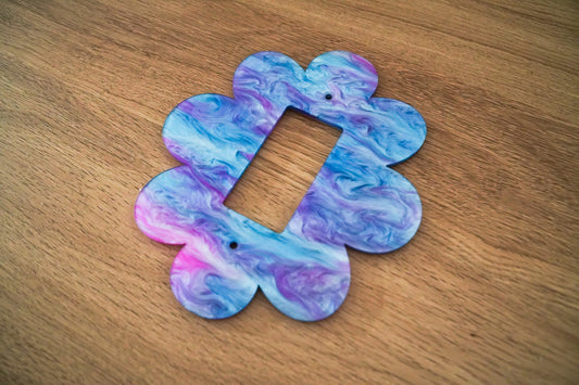 Cotton Candy Flower Light Switch Cover