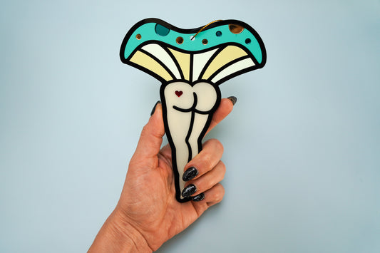 Turquoise Mushroom Tree Ornament