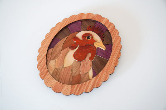 Scarlett JoHENson: Handmade Wooden Chicken Wall Art