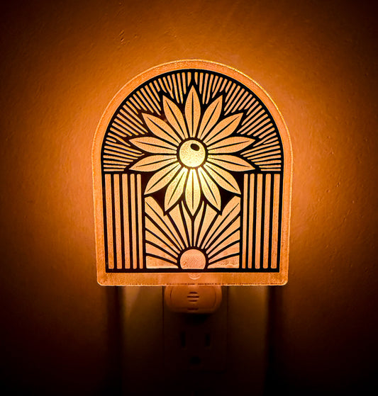 Daisy Mirrored Acrylic Night Light