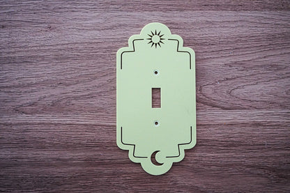 Custom Color Scalloped Sun and Moon Light Switch and Outlet Covers