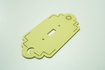 Custom Color Scalloped Sun and Moon Light Switch and Outlet Covers