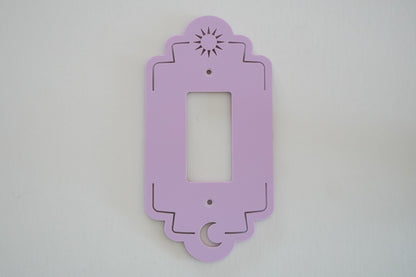 Custom Color Scalloped Sun and Moon Light Switch and Outlet Covers