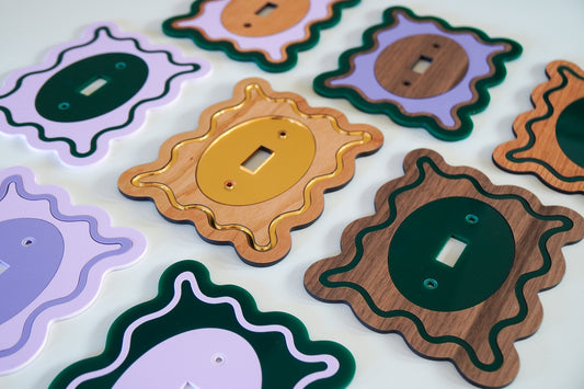 Custom Wavy Light Switch and Outlet Covers