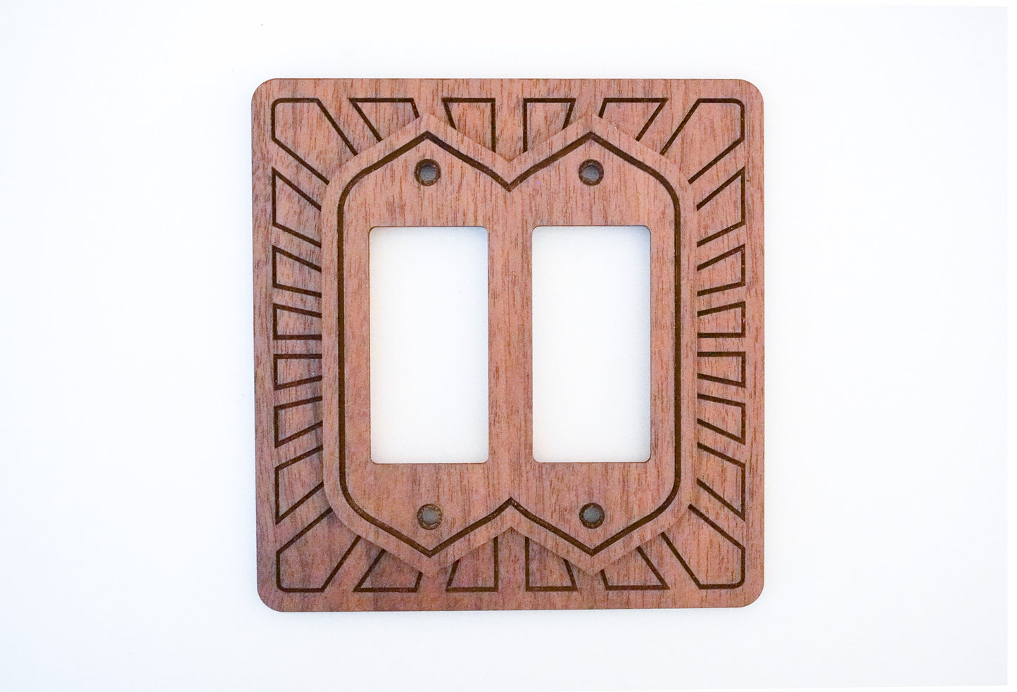 Starburst Wooden Light Switch Plate Cover