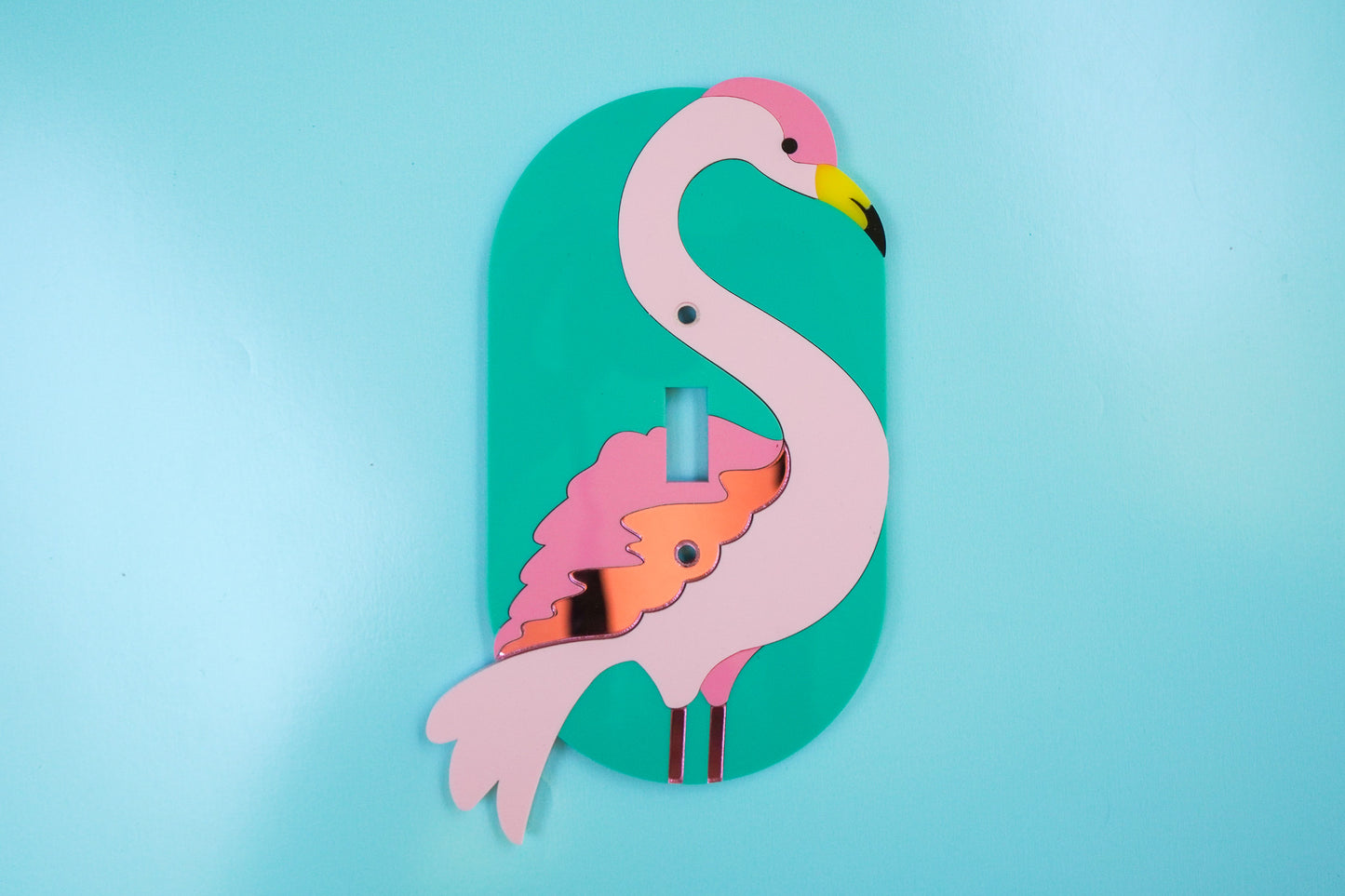 Pink Flamingo Light Switch, Outlet, or Dimmer