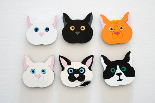 Cute Cat Face Magnets