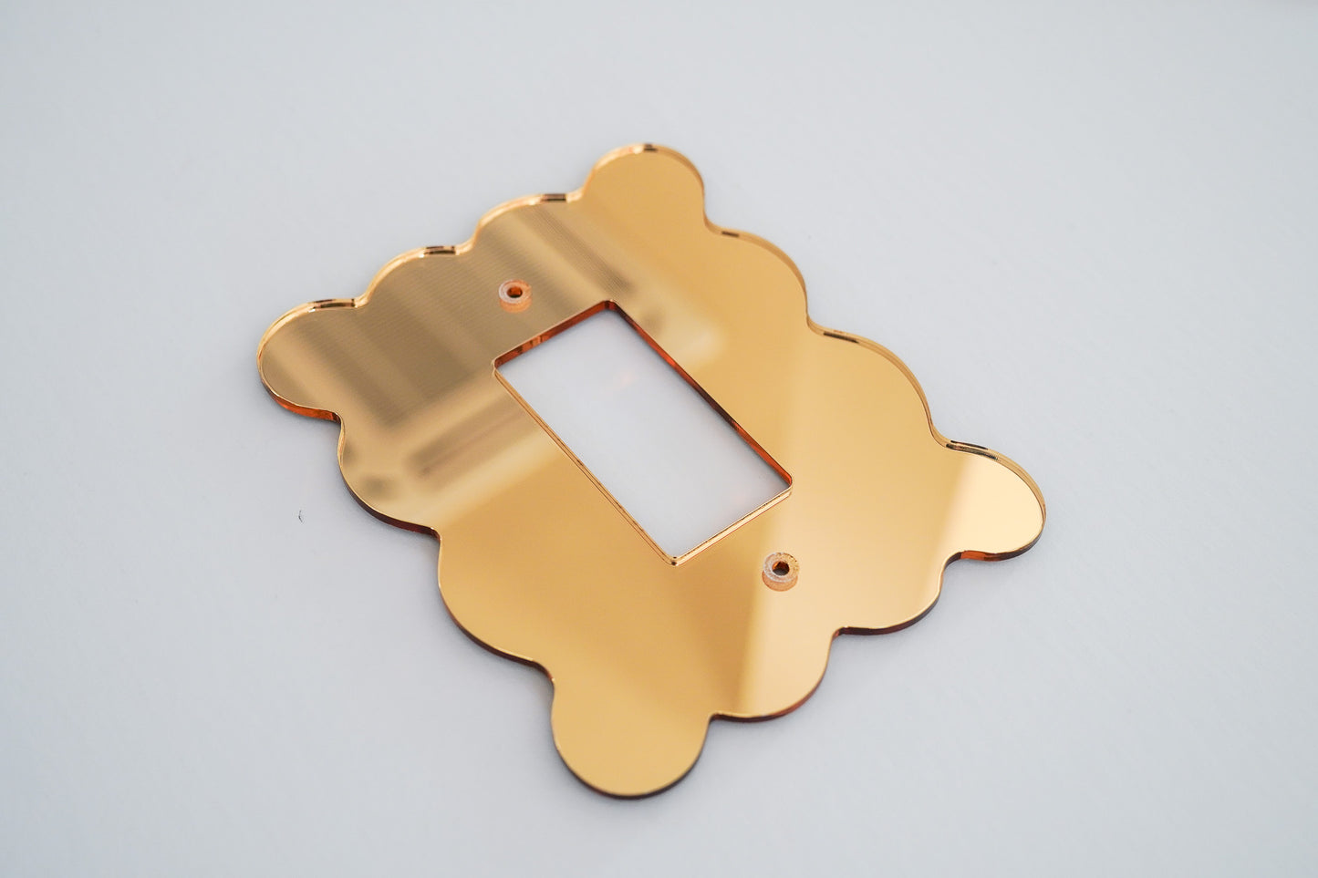 Wavy Gold Mirror Decorative Light Switch Covers