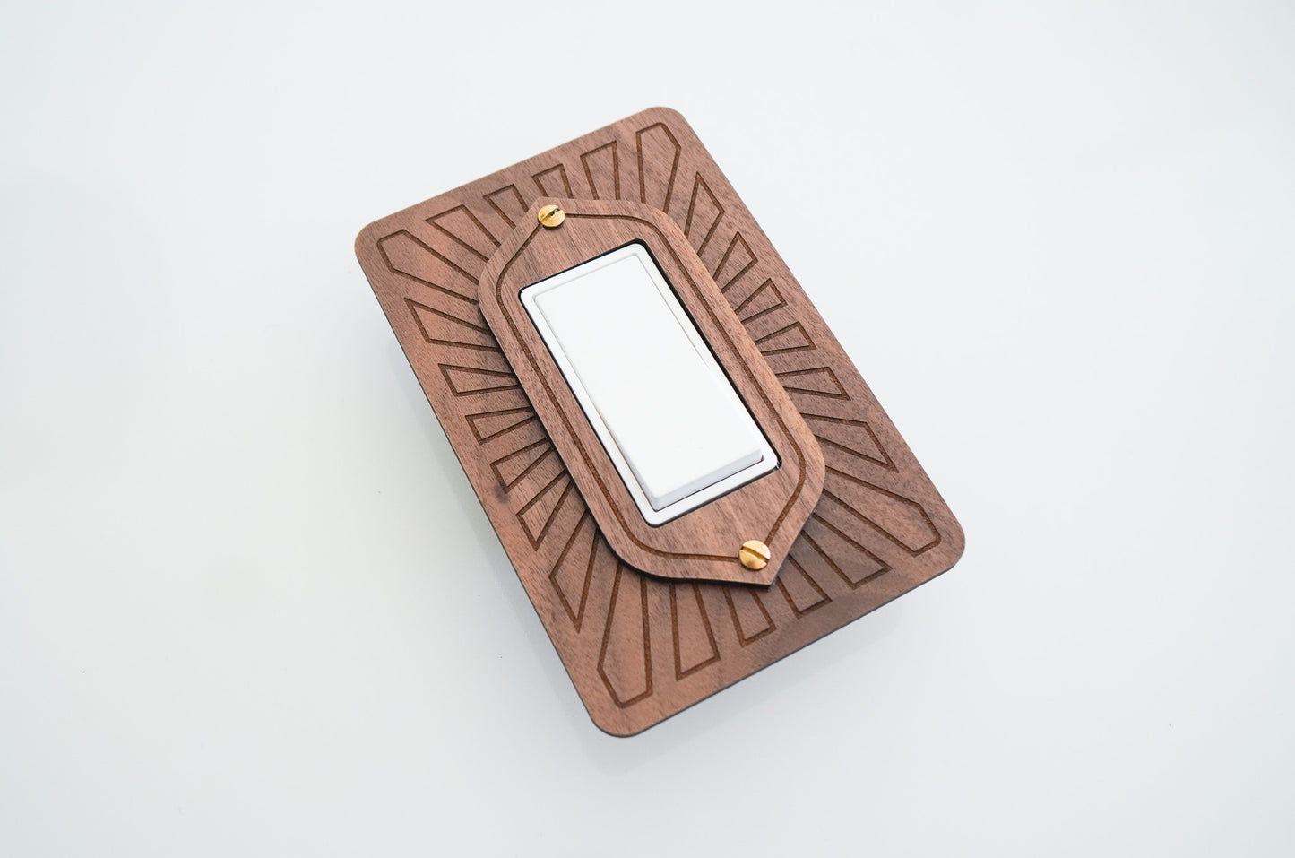 Starburst Wooden Light Switch Plate Cover