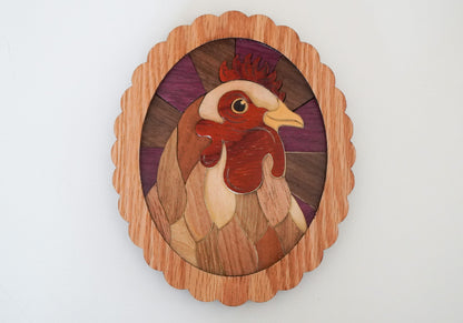 Scarlett JoHENson: Handmade Wooden Chicken Wall Art