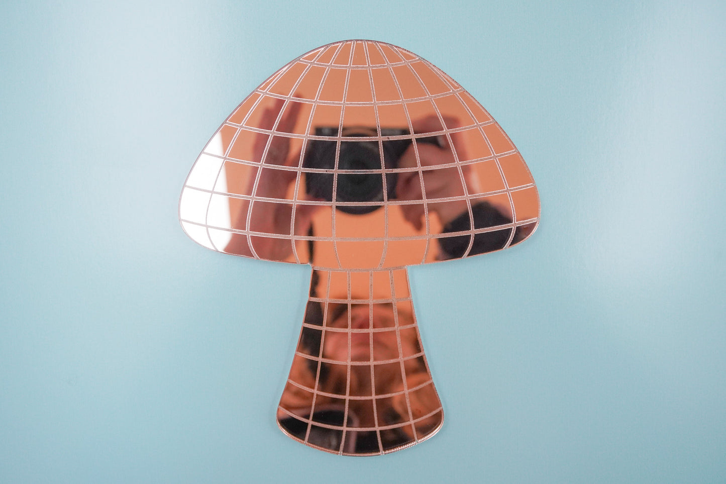Funky Disco Mushroom Mirror Wall Art