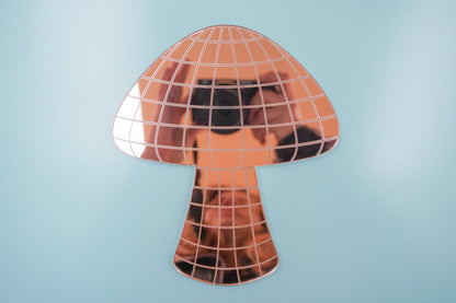 Funky Disco Mushroom Mirror Wall Art