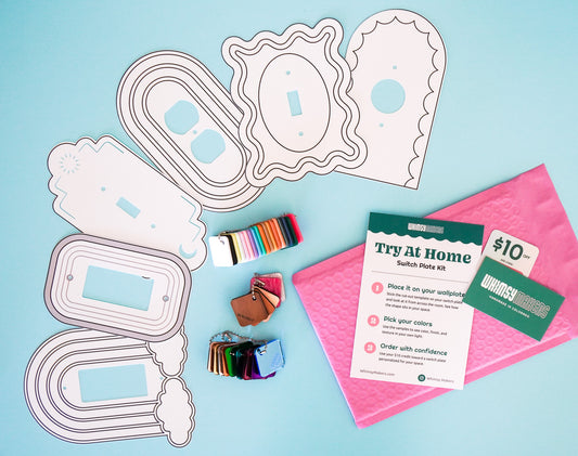 Try-at-Home Switch Plate Kit includes $10 Store Credit