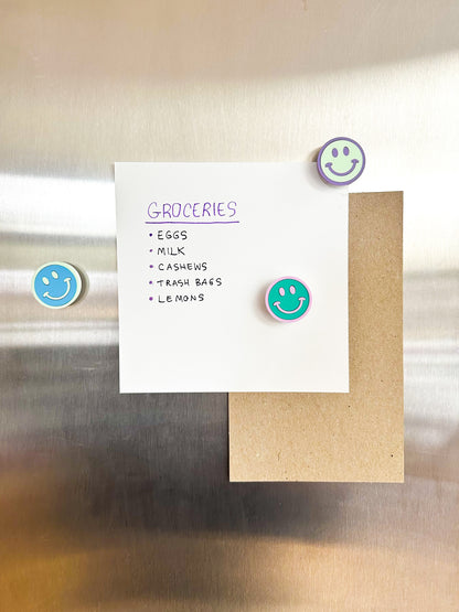 Smiley Face Fridge Magnets