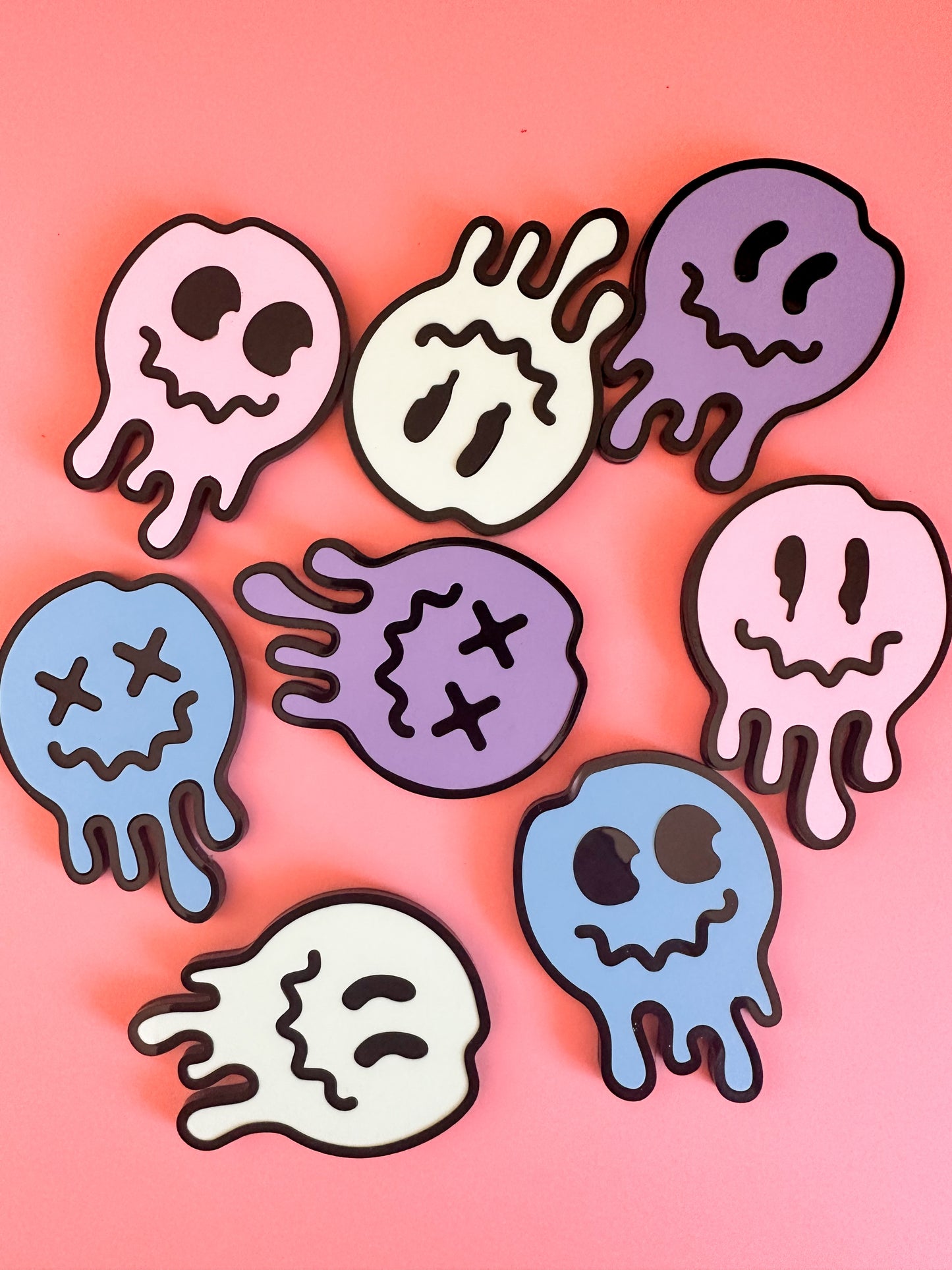 Drippy Smiley Face Magnet Set