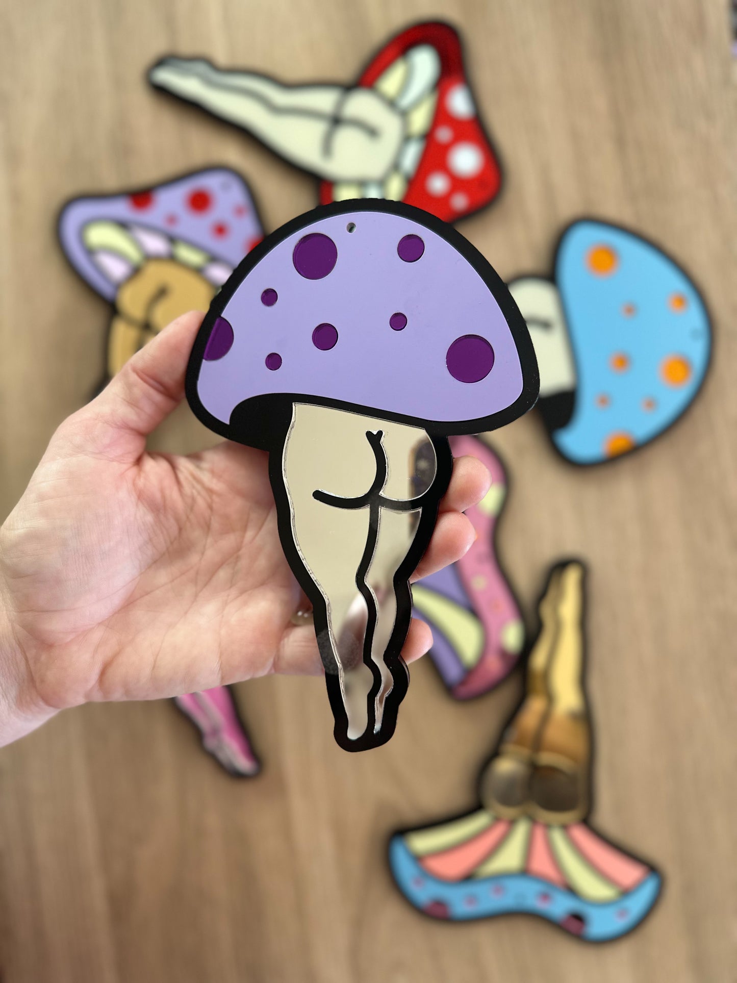 Custom Mushroom Lady Tree Ornament