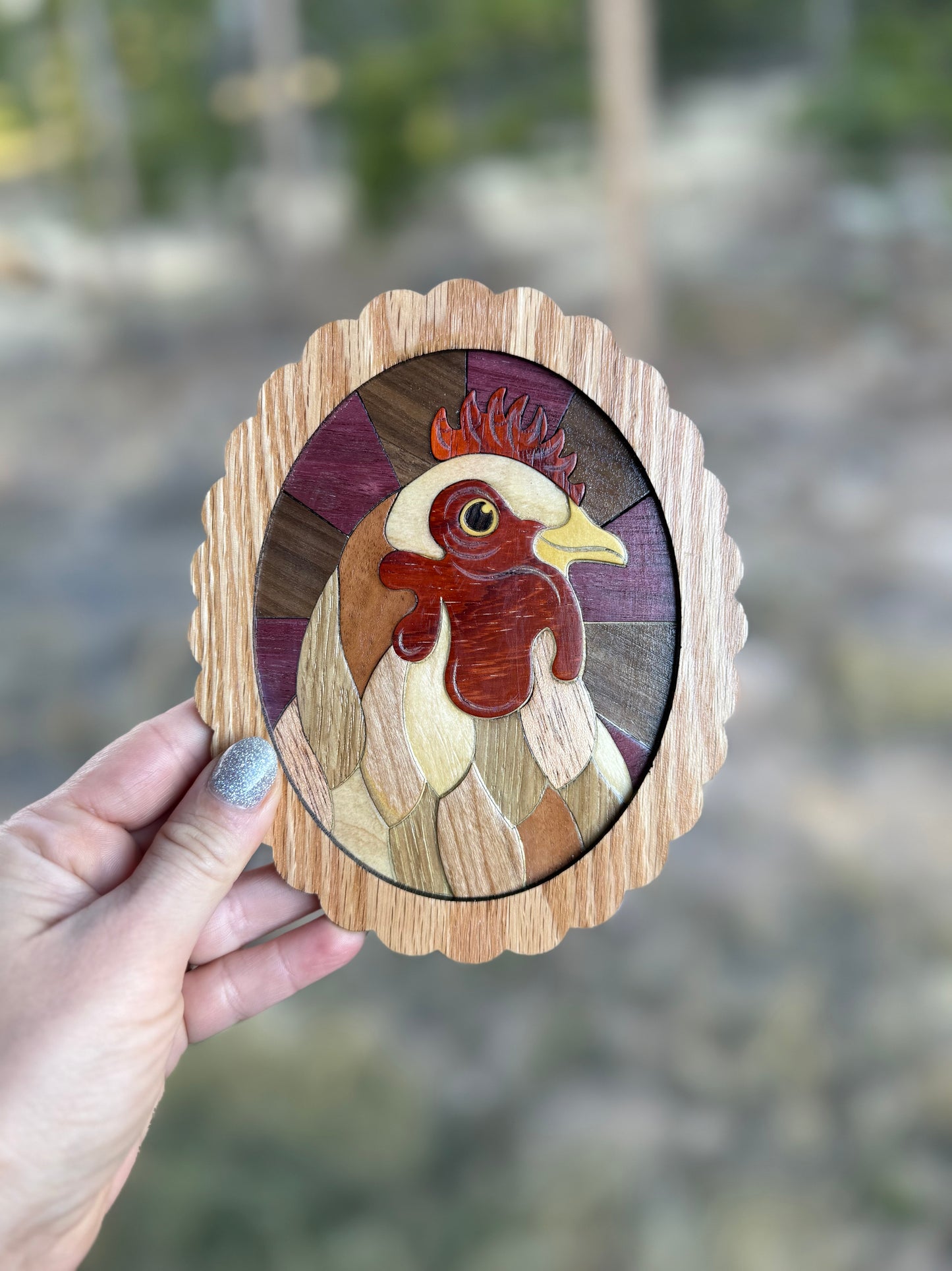 Scarlett JoHENson: Handmade Wooden Chicken Wall Art
