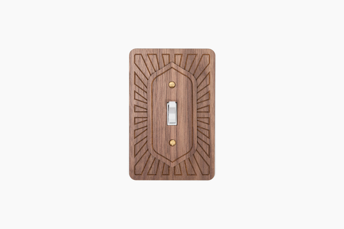 Starburst Wooden Light Switch Plate Cover