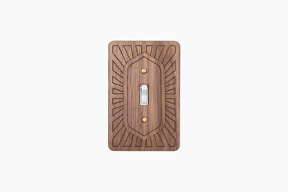 Starburst Wooden Light Switch Plate Cover