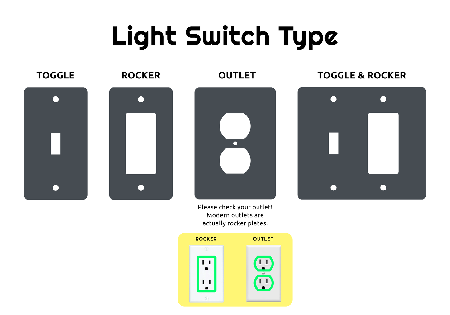 CUSTOM 1-Color Wiggle Decorative Light Switch Cover