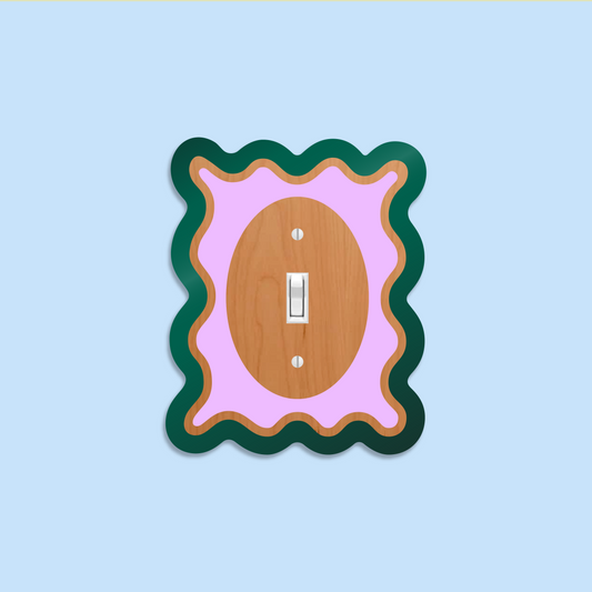 Wavy light switch cover